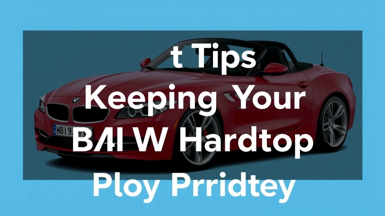 Expert Tips for Keeping Your BMW Hardtop Pristinely