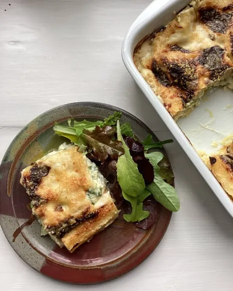 An Inspired Dish for Lasagna with Courgette and A Trio of Cheeses